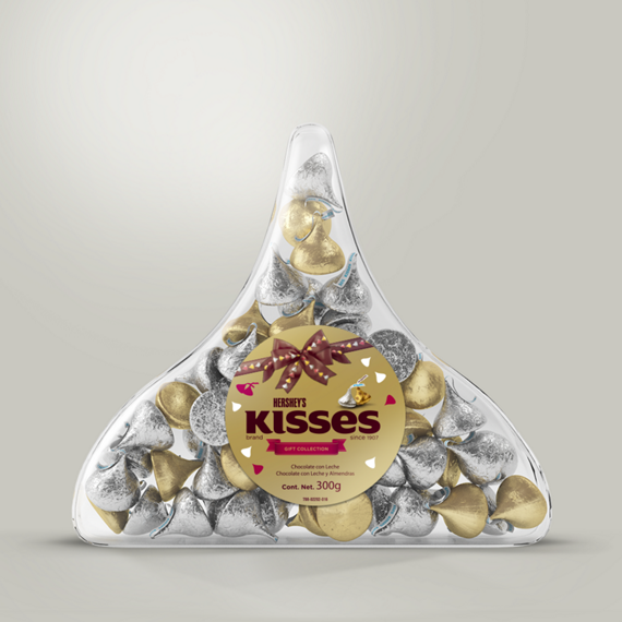 chocolate kisses estuche triangulo 300gr