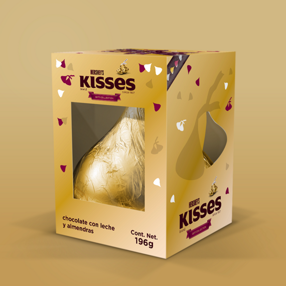 chocolate kisses gigante dorado 1pz