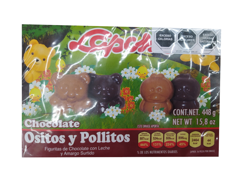chocolate ositos y pollitos paquete