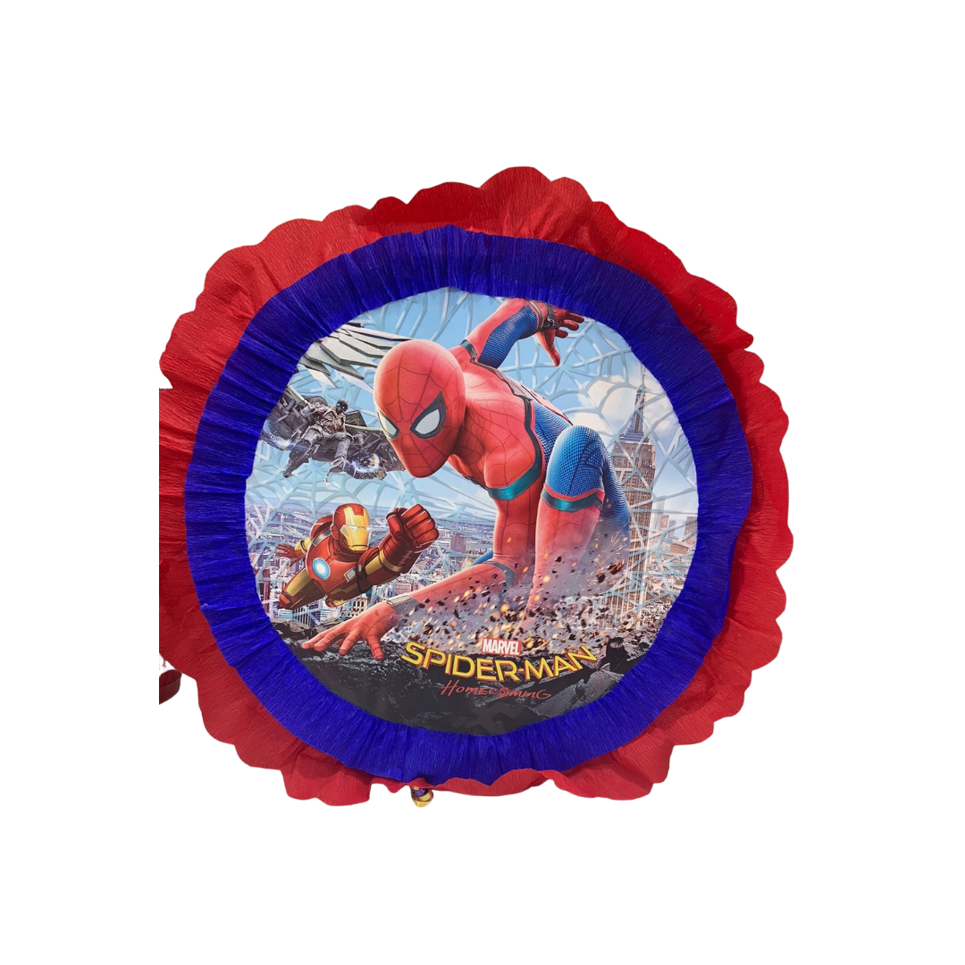 Piñata de spiderman redonda