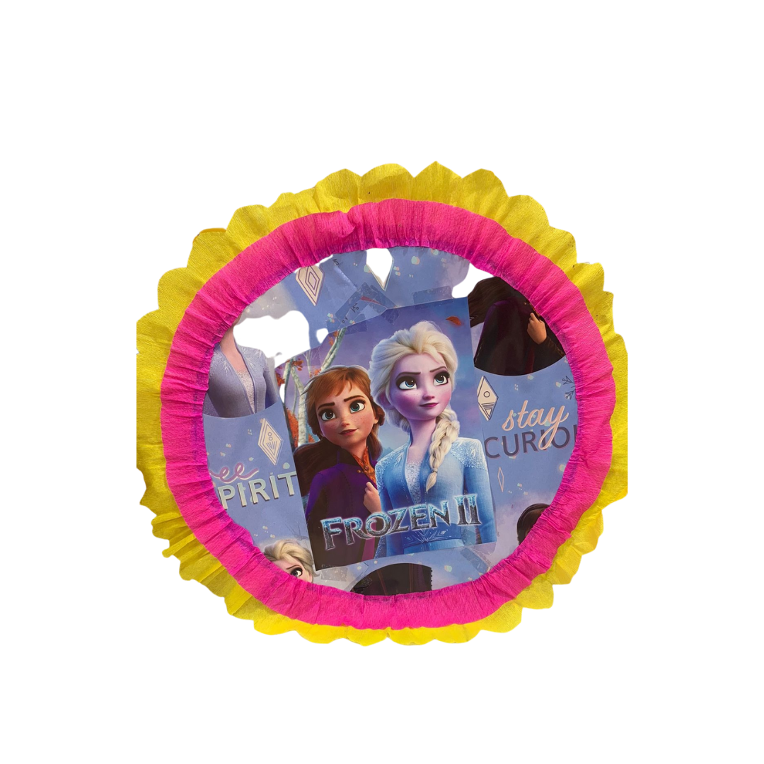 Piñata de frozen redonda