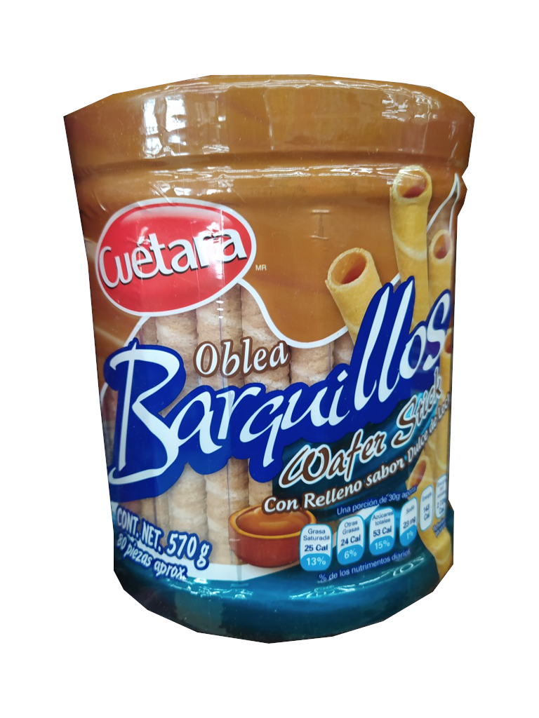 barquillos cuetara wafer stick sabor capuchino vitrolero