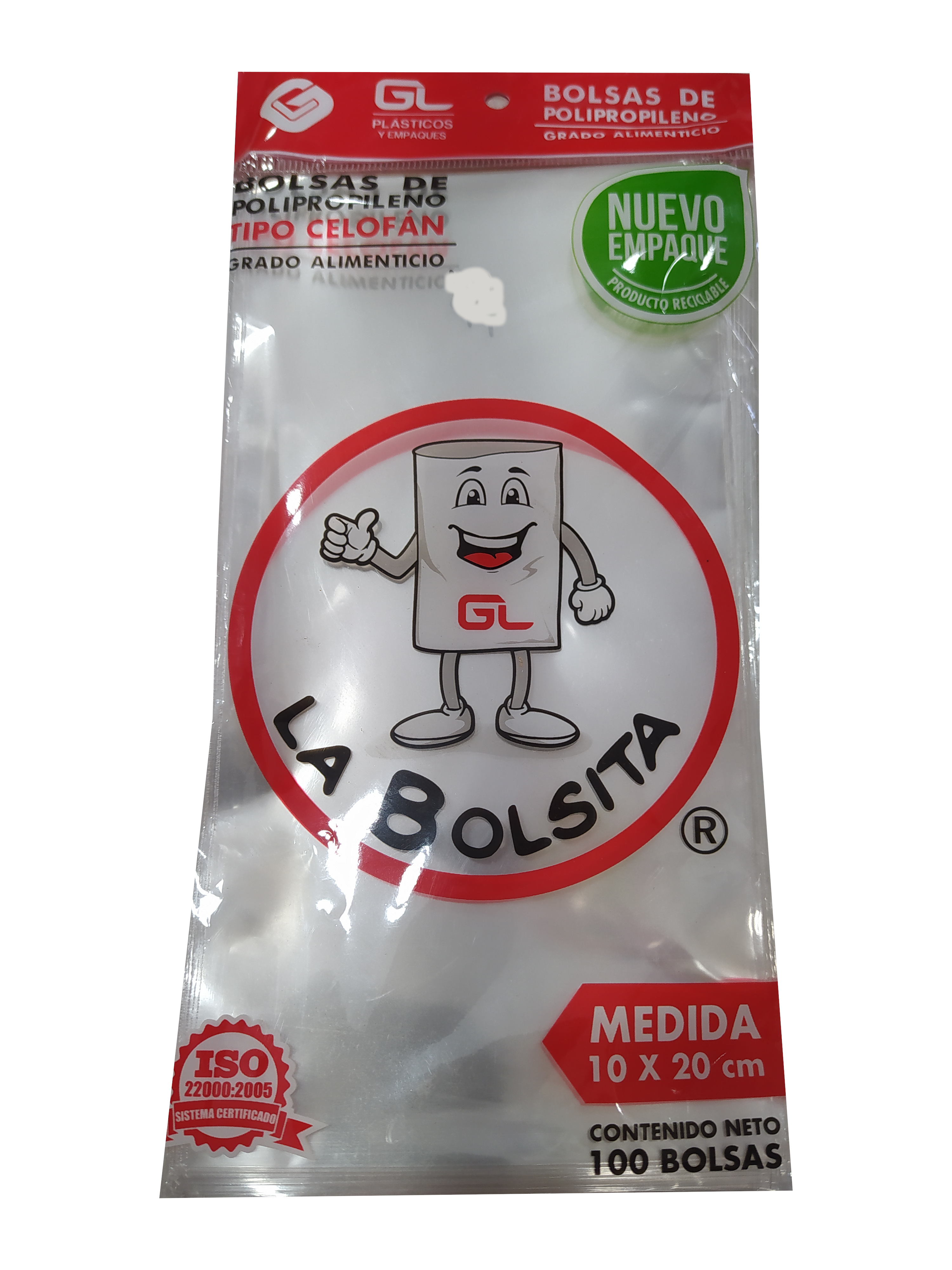 bolsa celofan 10x20cm paquete