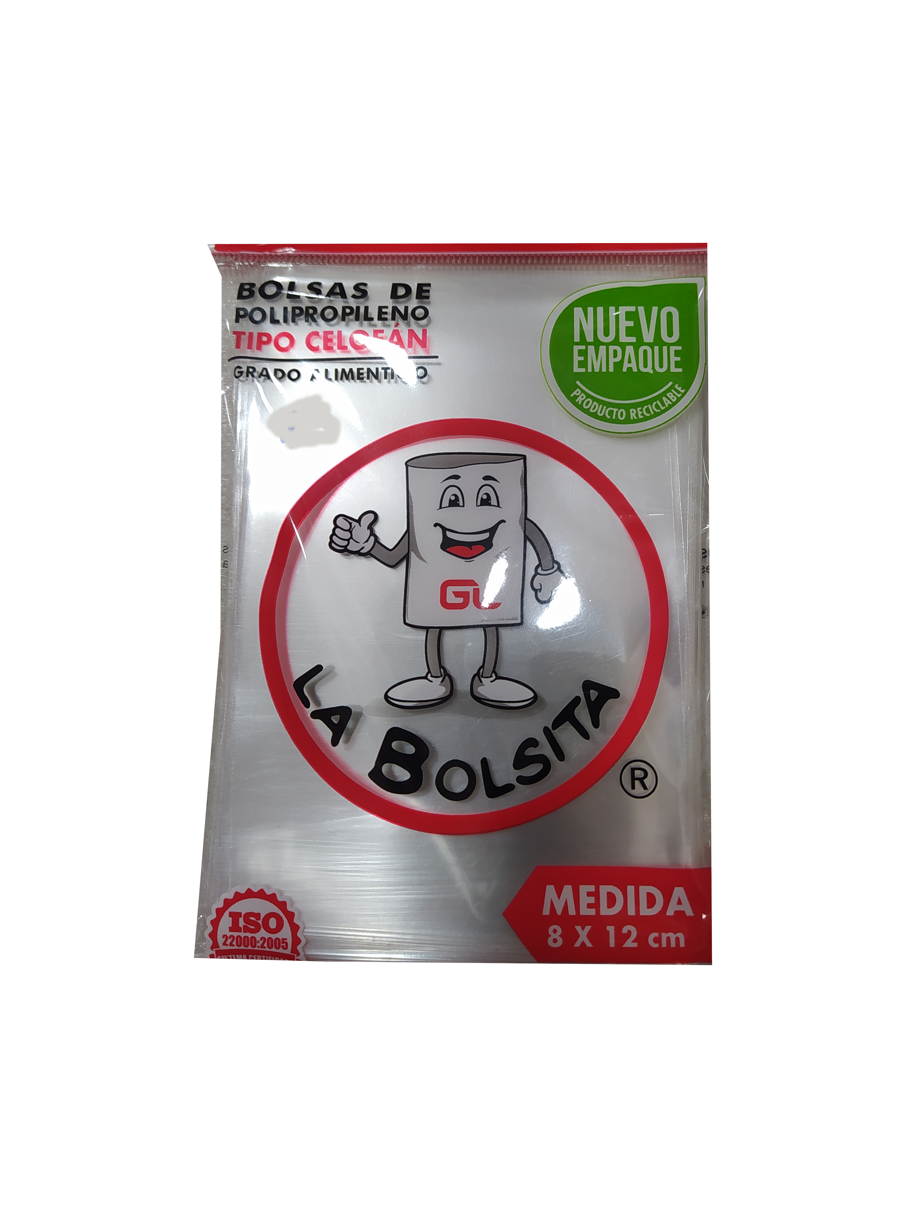 bolsa celofan 8x12cm paquete