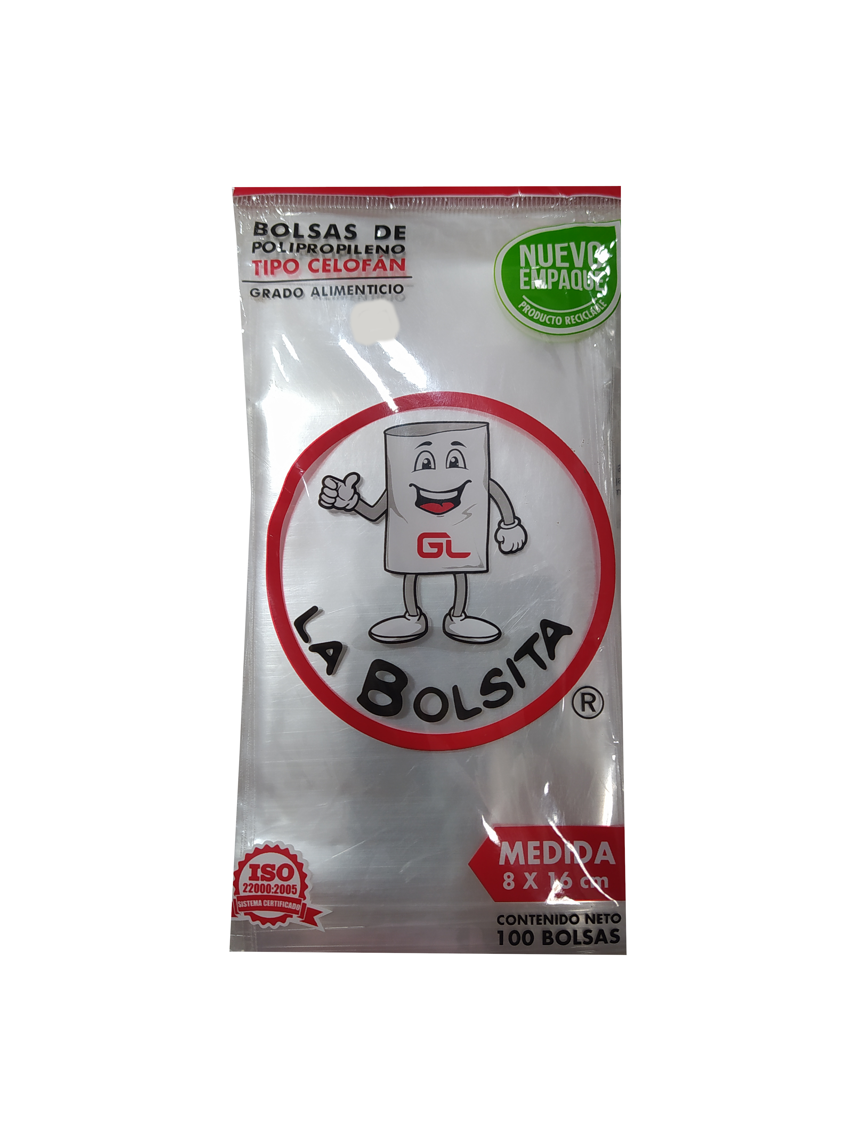 bolsa celofan 8x16cm paquete
