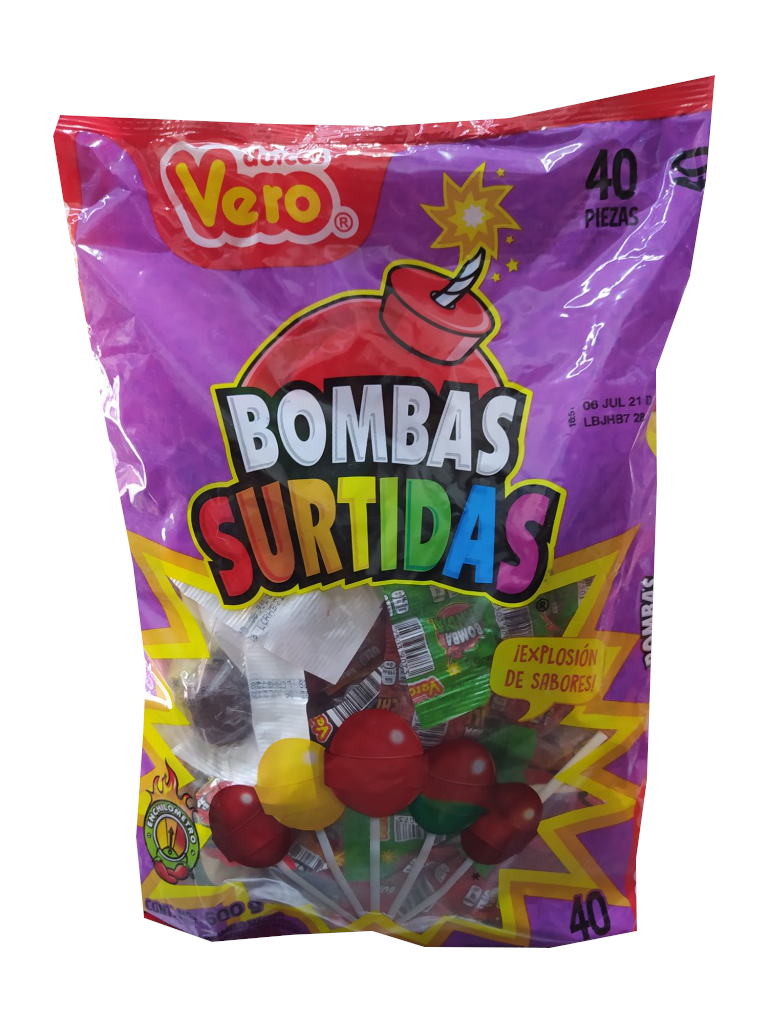bombas surtidas paleta vero bolsa
