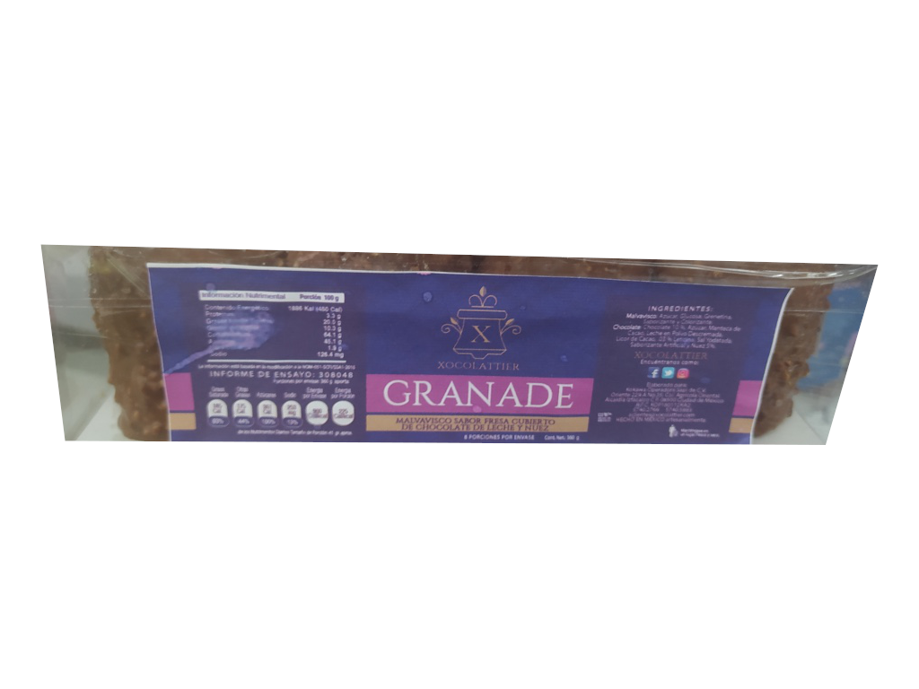 malvavisco gigante chocolate con nuez granade paquete