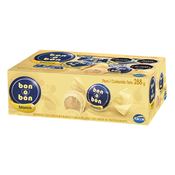 chocolate bon o bon blanco paquete