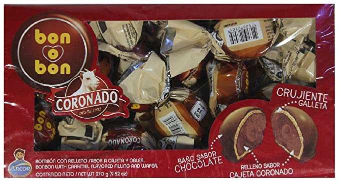 chocolate bon o bon cajeta paquete