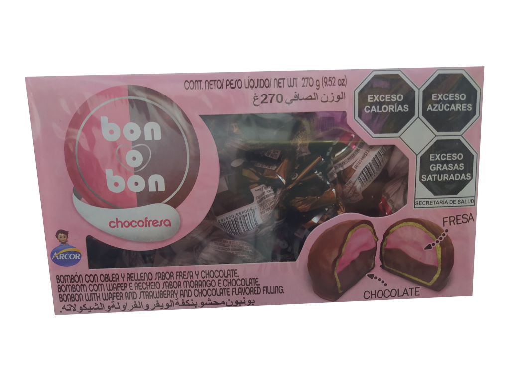 chocolate bon o bon choco-fresa paquete