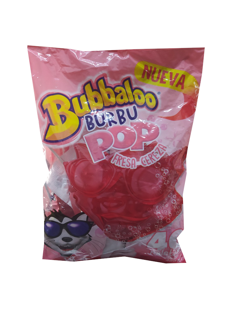 bubbaloo paleta burbu fresa- cereza pop bolsa