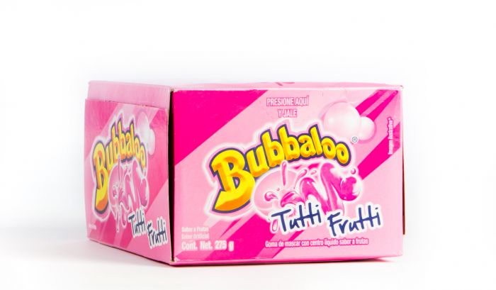 bubbaloo chicle sabor tutti frutti paquete