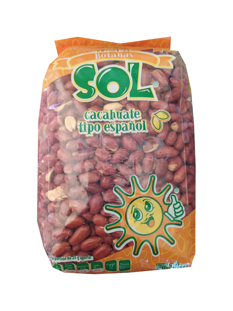 cacahuate tipo español el sol bolsa 1kg
