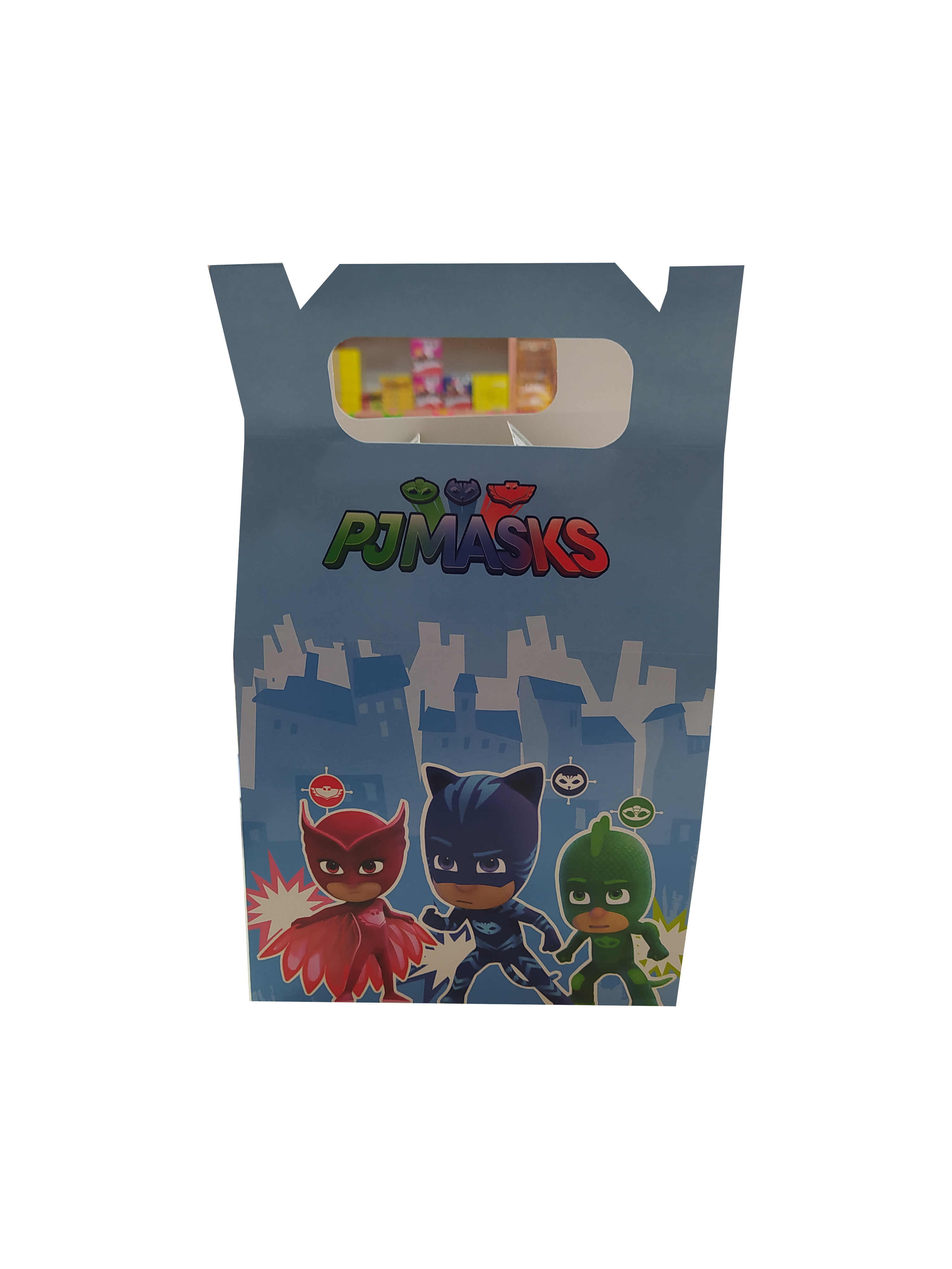 caja dulcera carton heroes pijama paquete