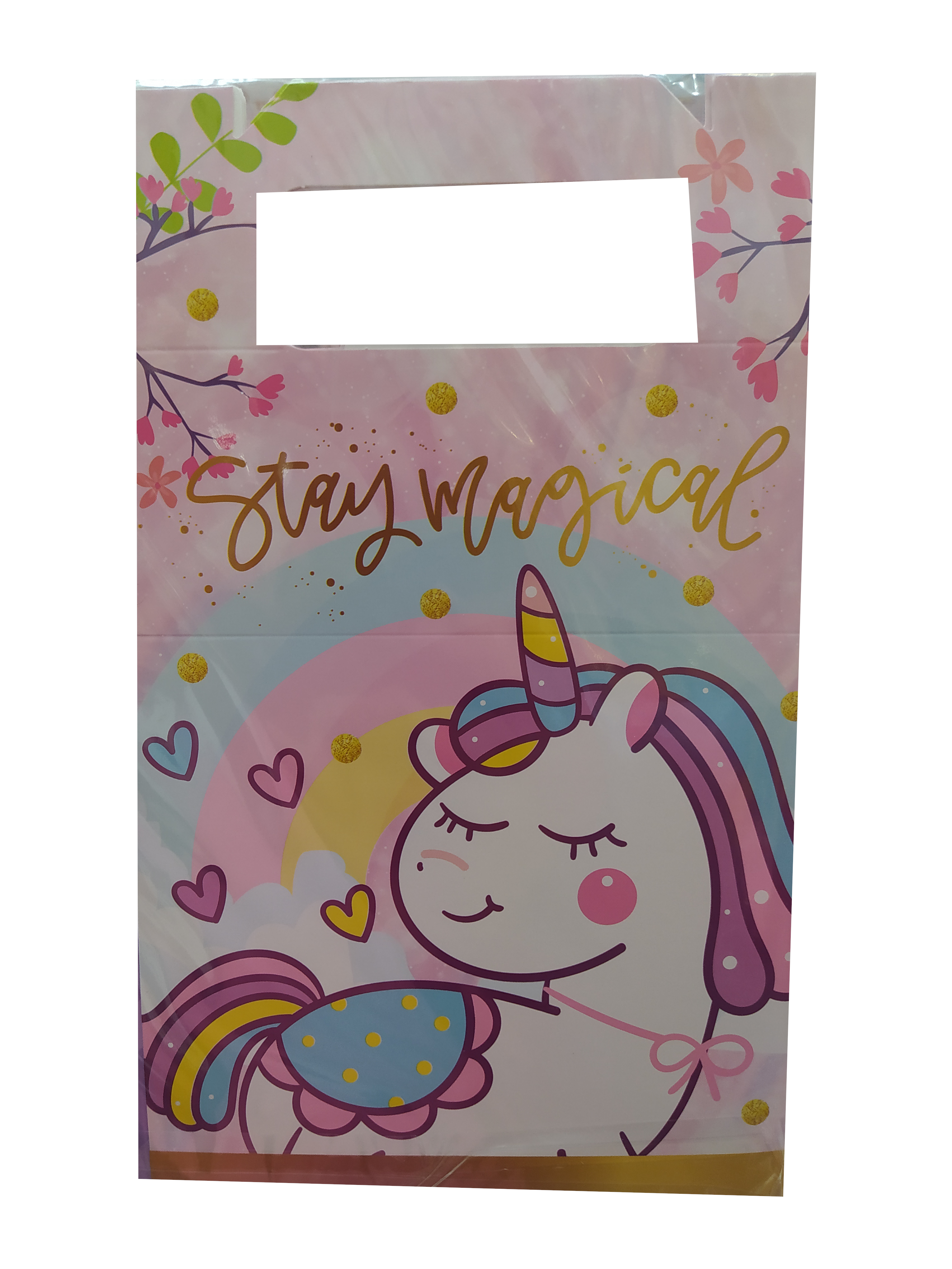 caja dulcera carton unicornio paquete