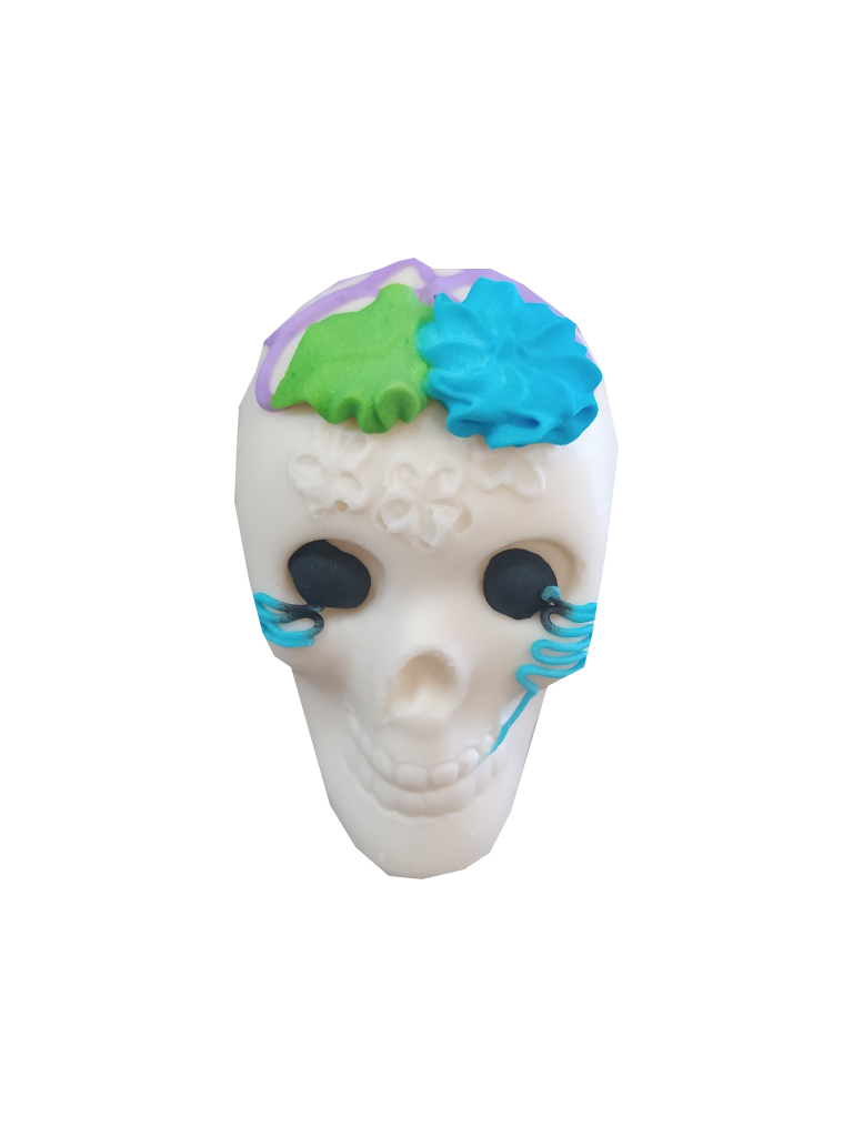 calavera chocolate blanco grande