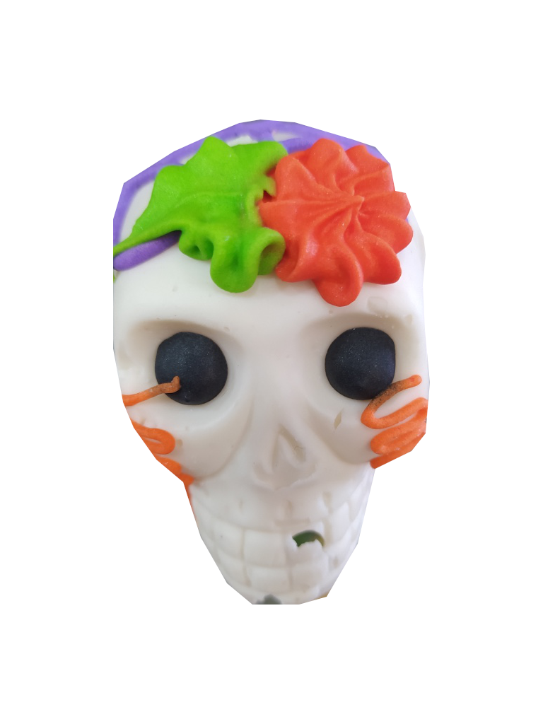 calavera chocolate blanco mediana