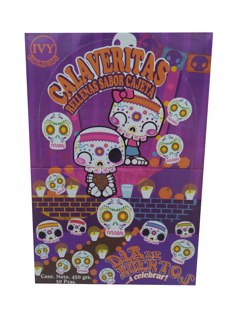 calaveritas rellenas cajeta paquete