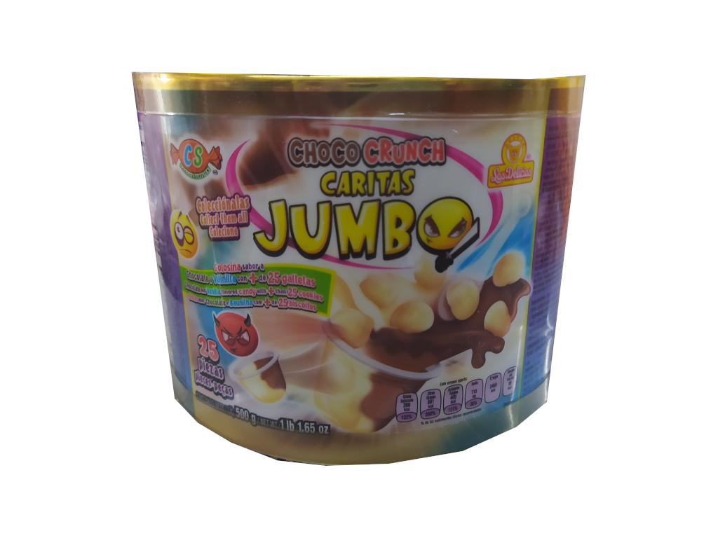 Choco Crunch Caritas Jumbo Vitrolero