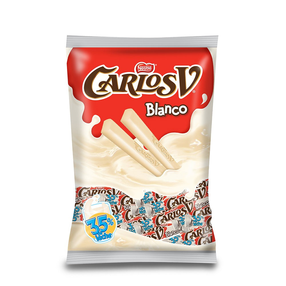 carlos v stick chocolate blanco paquete