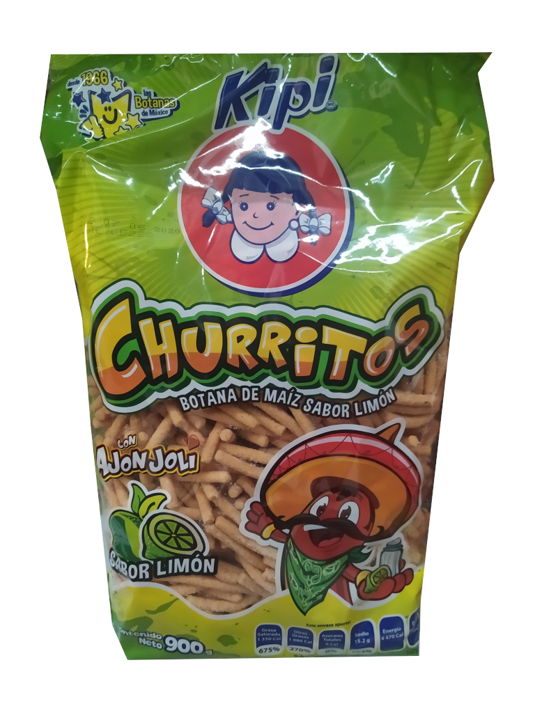 Kipi Churritos Limon Bag 900gr