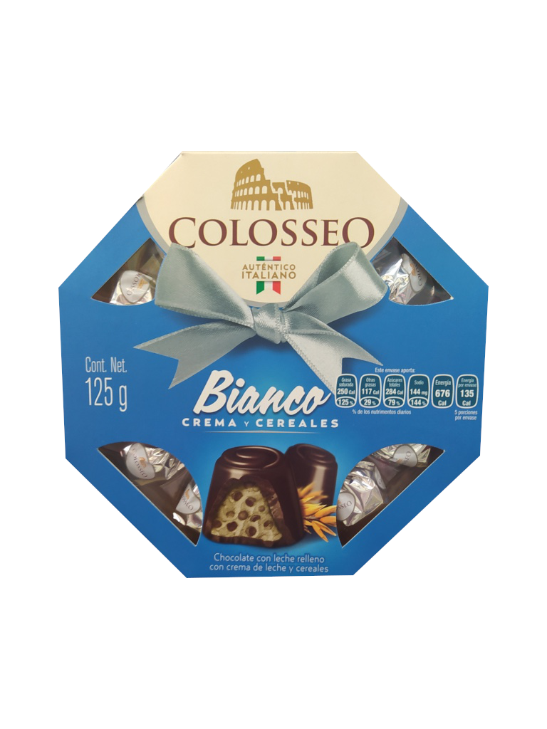 Chocolate Colosseus Hezagon Bianco Cream and Cereals 125gr