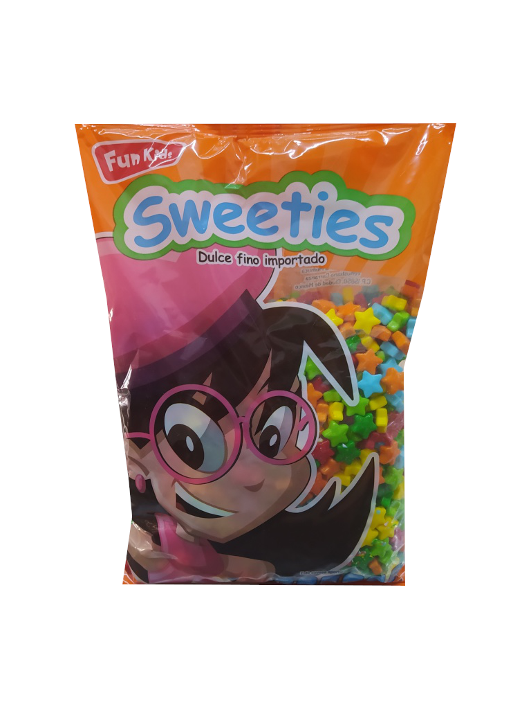 dulce confitado sweeties estrella colores bolsa 1kg