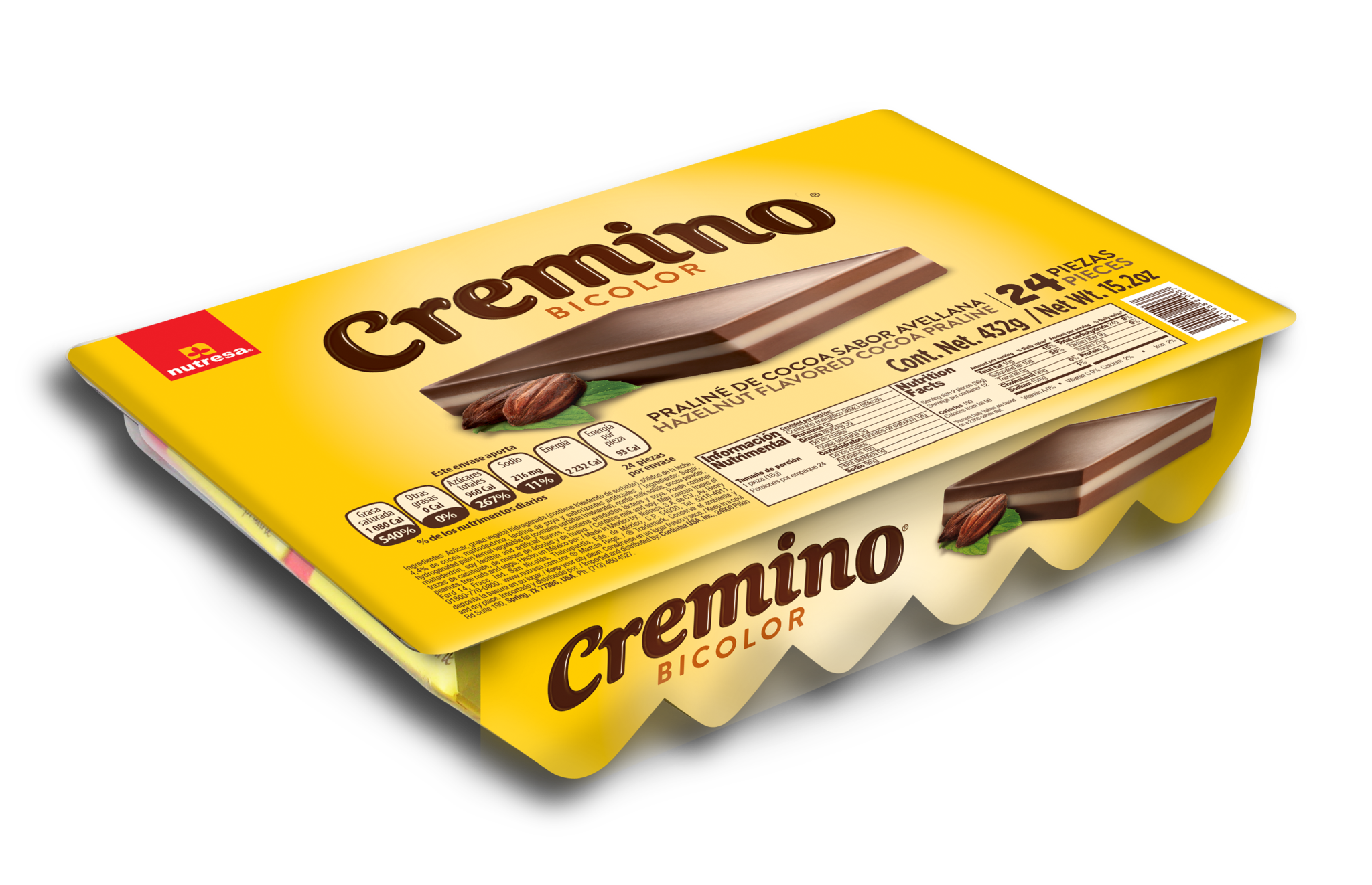 chocolate cremino bicolor blister