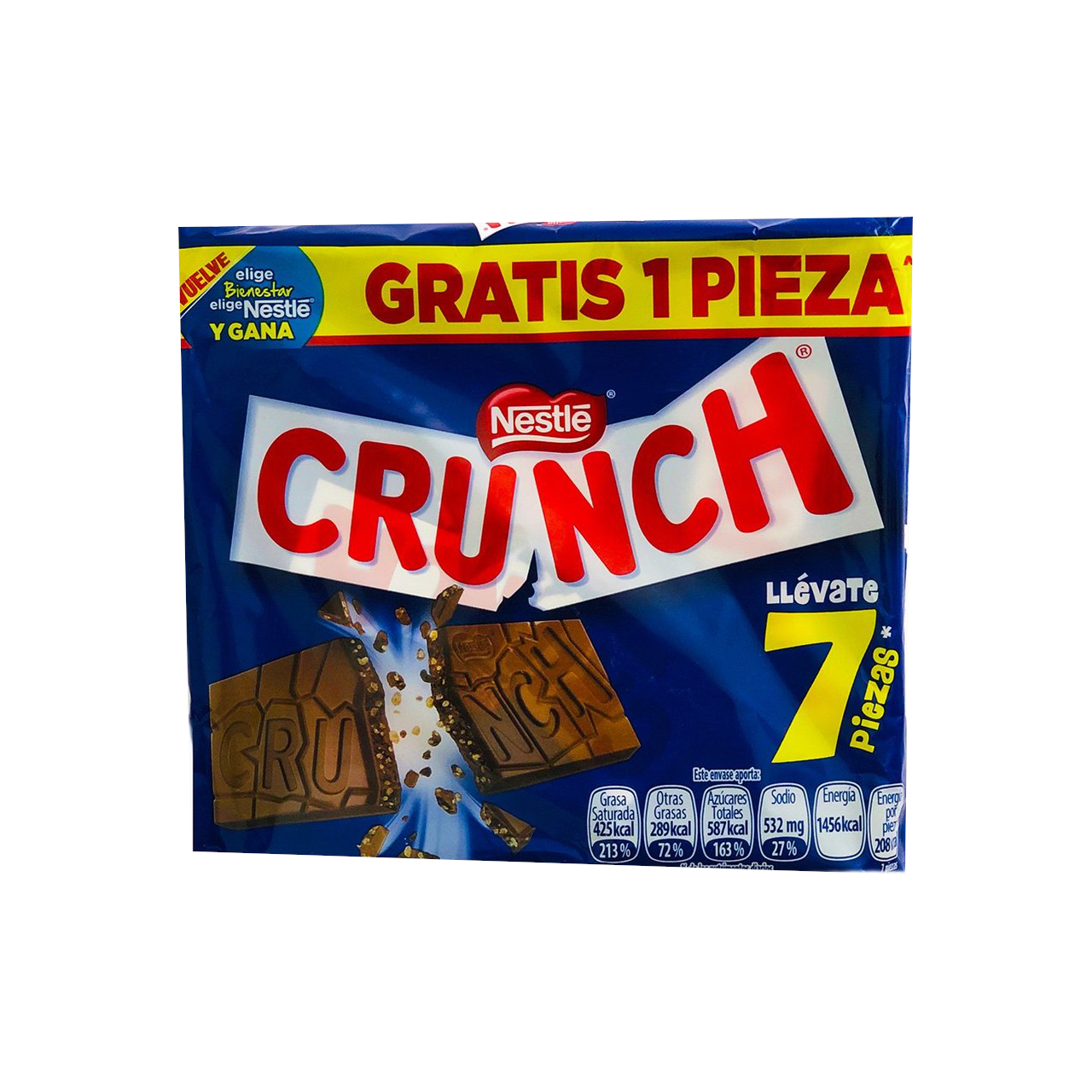 crunch chocolate barra paquete