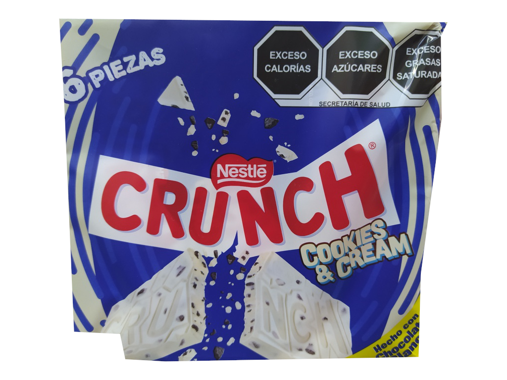 chocolate crunch cookies and cream paquete