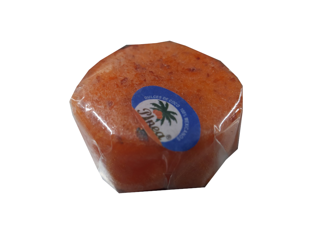 dulce coco anaranjado redondo