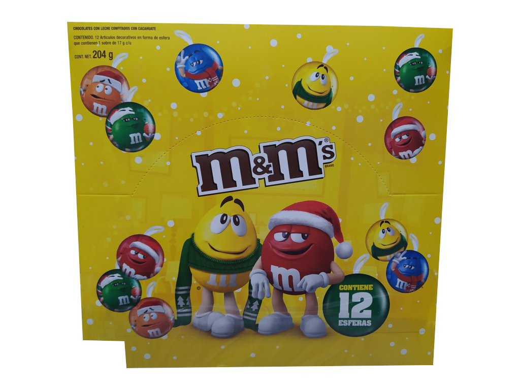 esfera navideña m&m paquete