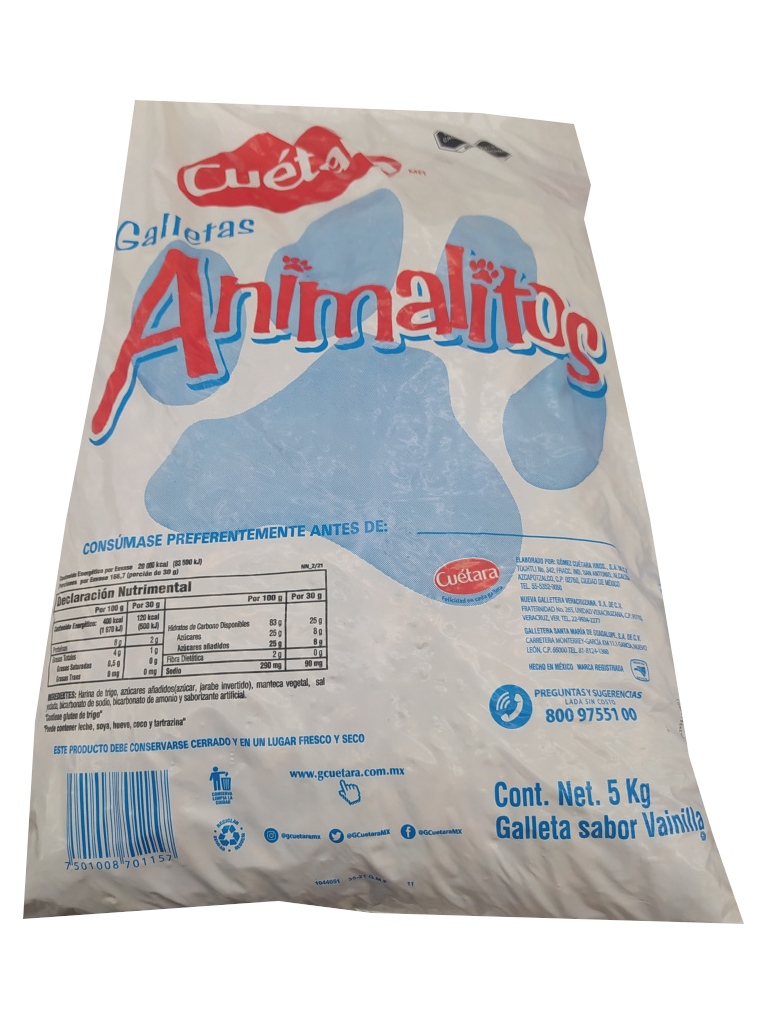 galleta animalitos cuetara bulto 5kg