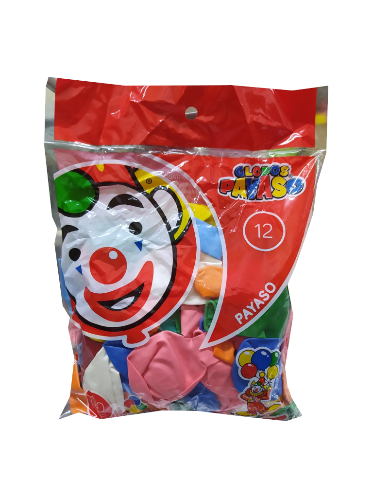 globo payaso #12 colores bolsa