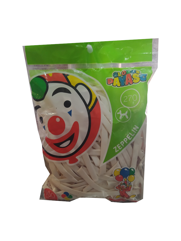 globo payaso blanco #270 bolsa