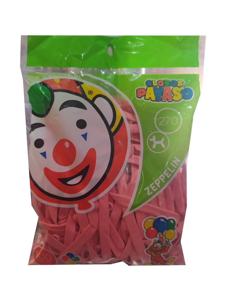 globo payaso rosa #270 bolsa