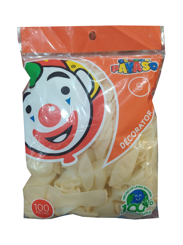 globo payaso transparente #9 bolsa