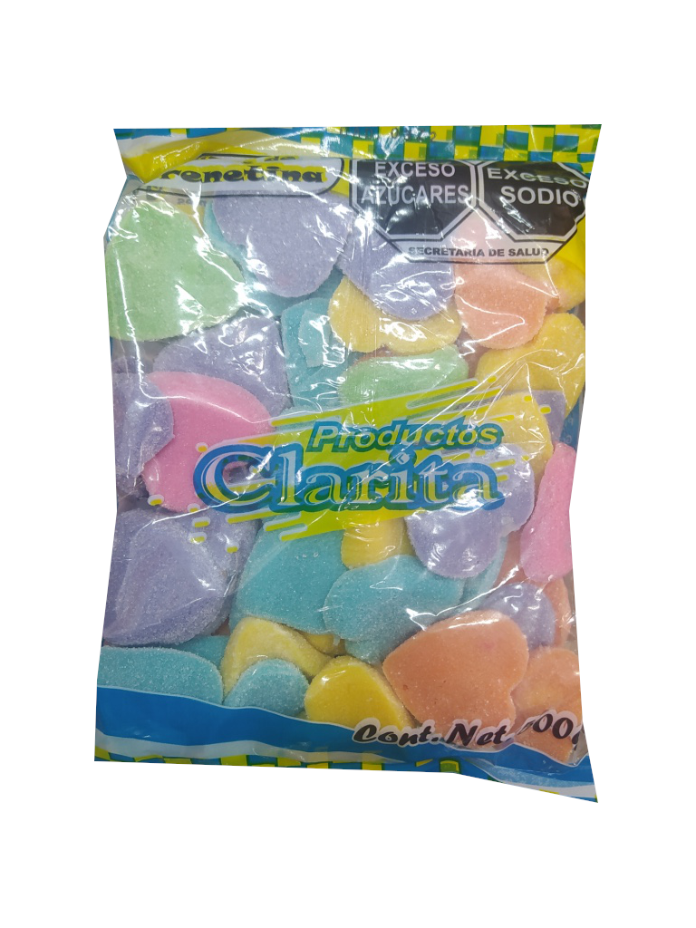 gomita corazon colores clarita bolsa 500gr