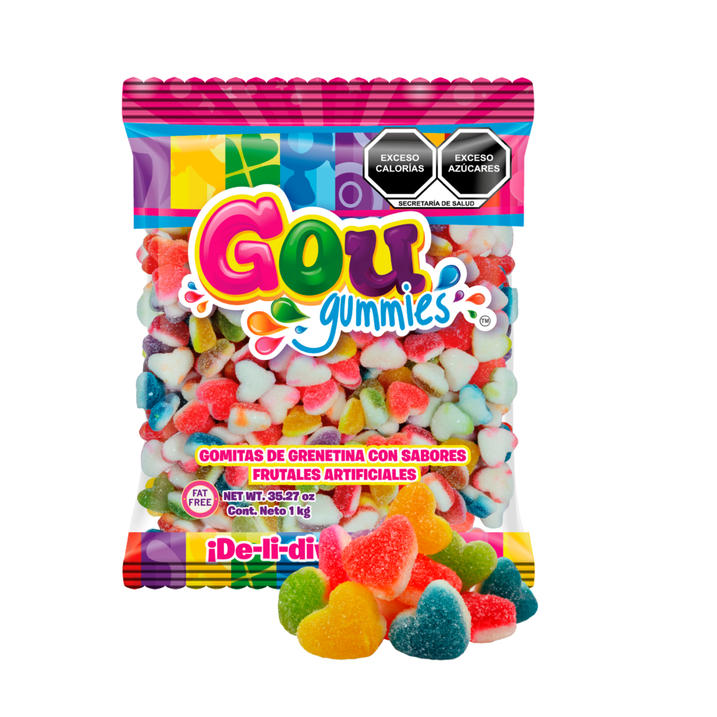 gomita gou corazon colores bolsa 1kg