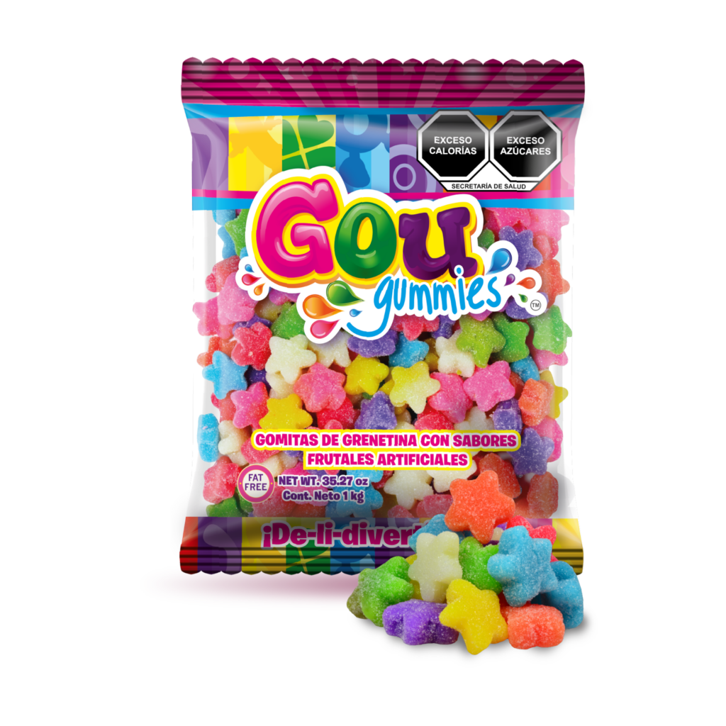 gomita gou estrella neon mini bolsa 1kg