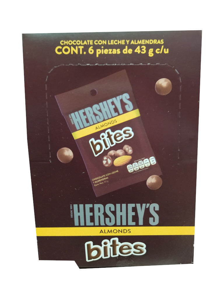 chocolate hersheys bites almendras paquete