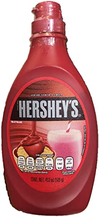 hersheys liquido sabor fresa envase 589gr