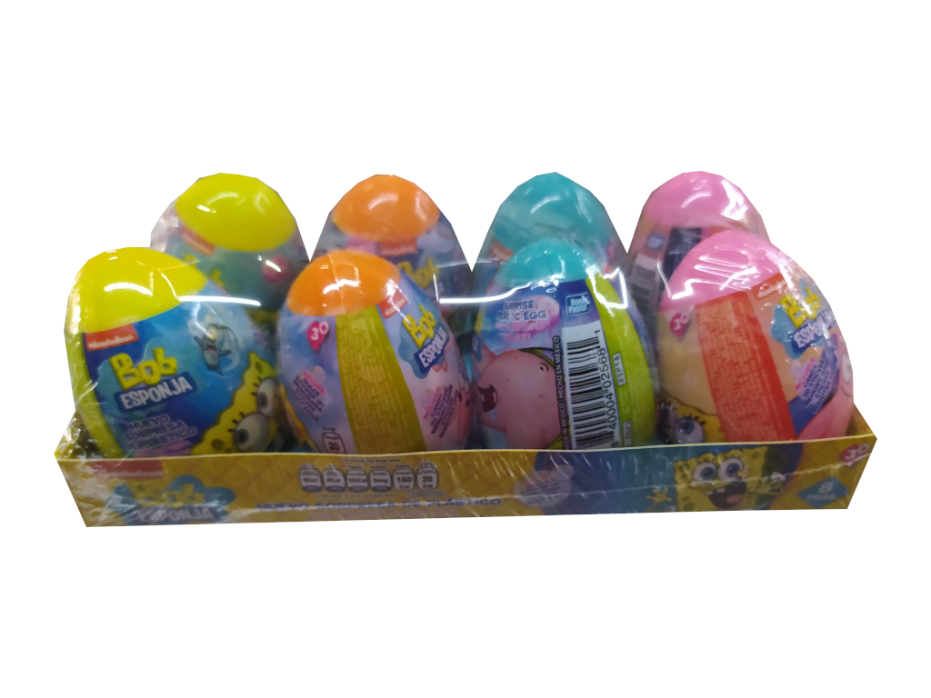 huevo sorpresa de plastico bob esponja paquete