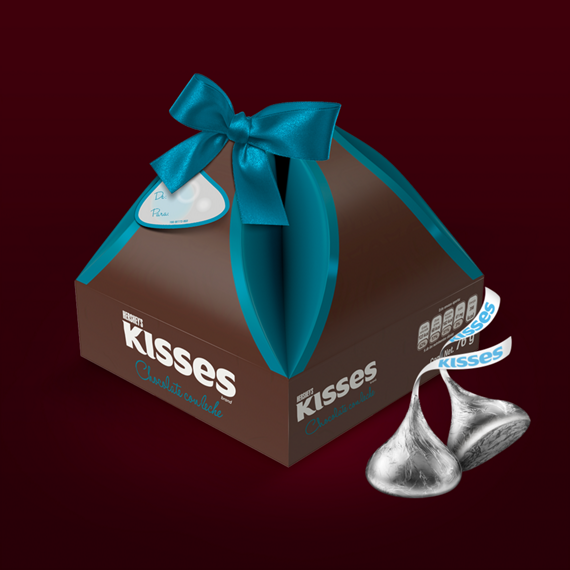 chocolate kisses chocolate con leche caja de regalo 76gr