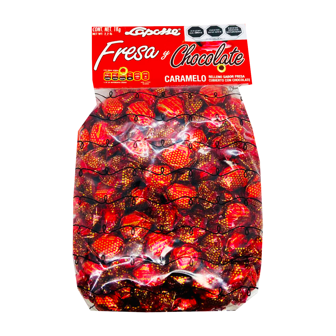 laposse caramelo fresa-chocolate bolsa 1kg