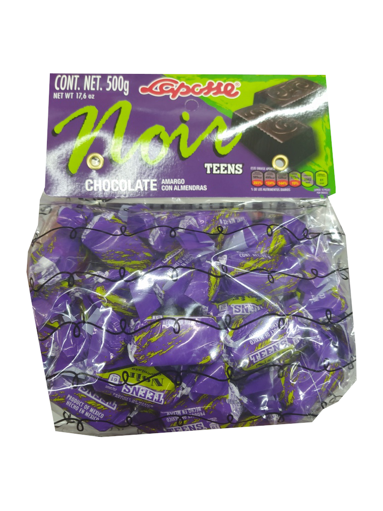 Lapse teens noir bitter chocolate bag 500gr