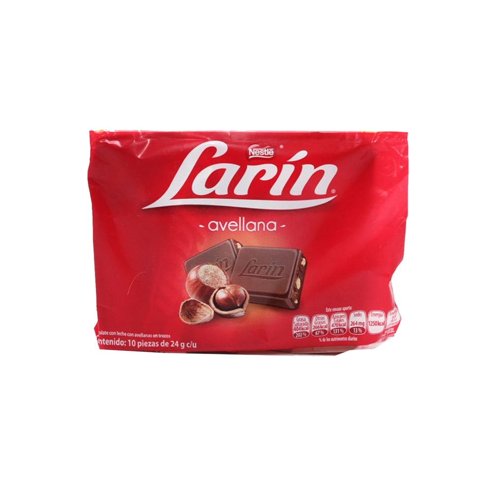 larin avellana chocolate paquete