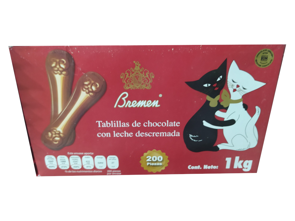 chocolate gatucos bremen paquete 1kg