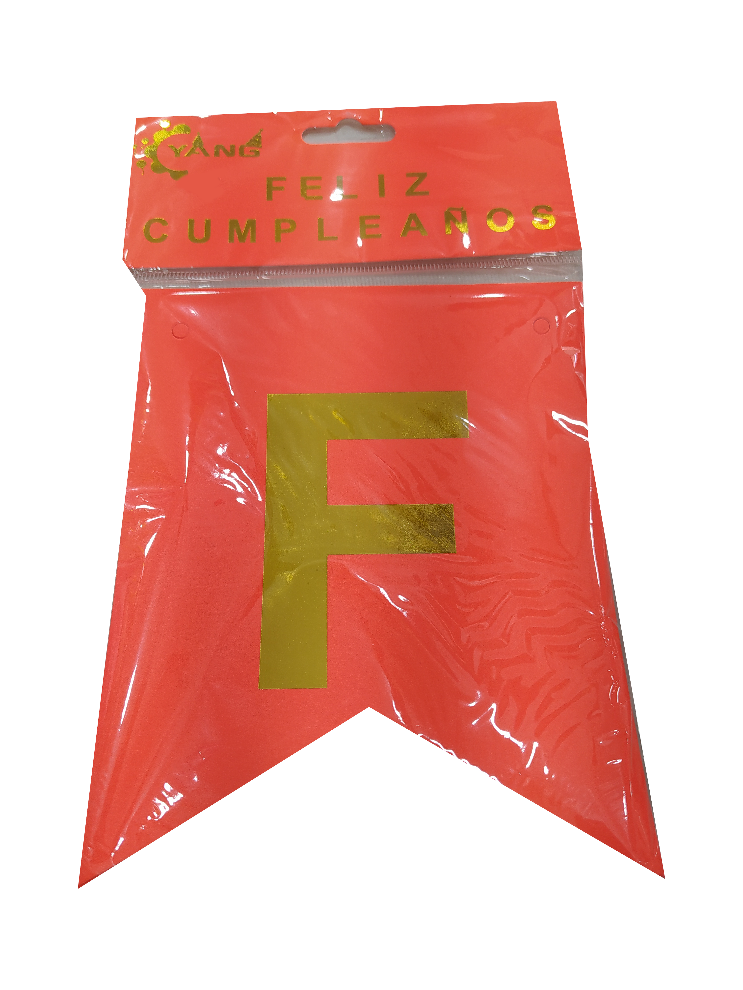 letrero de feliz cumpleaños color naranja fosforescente