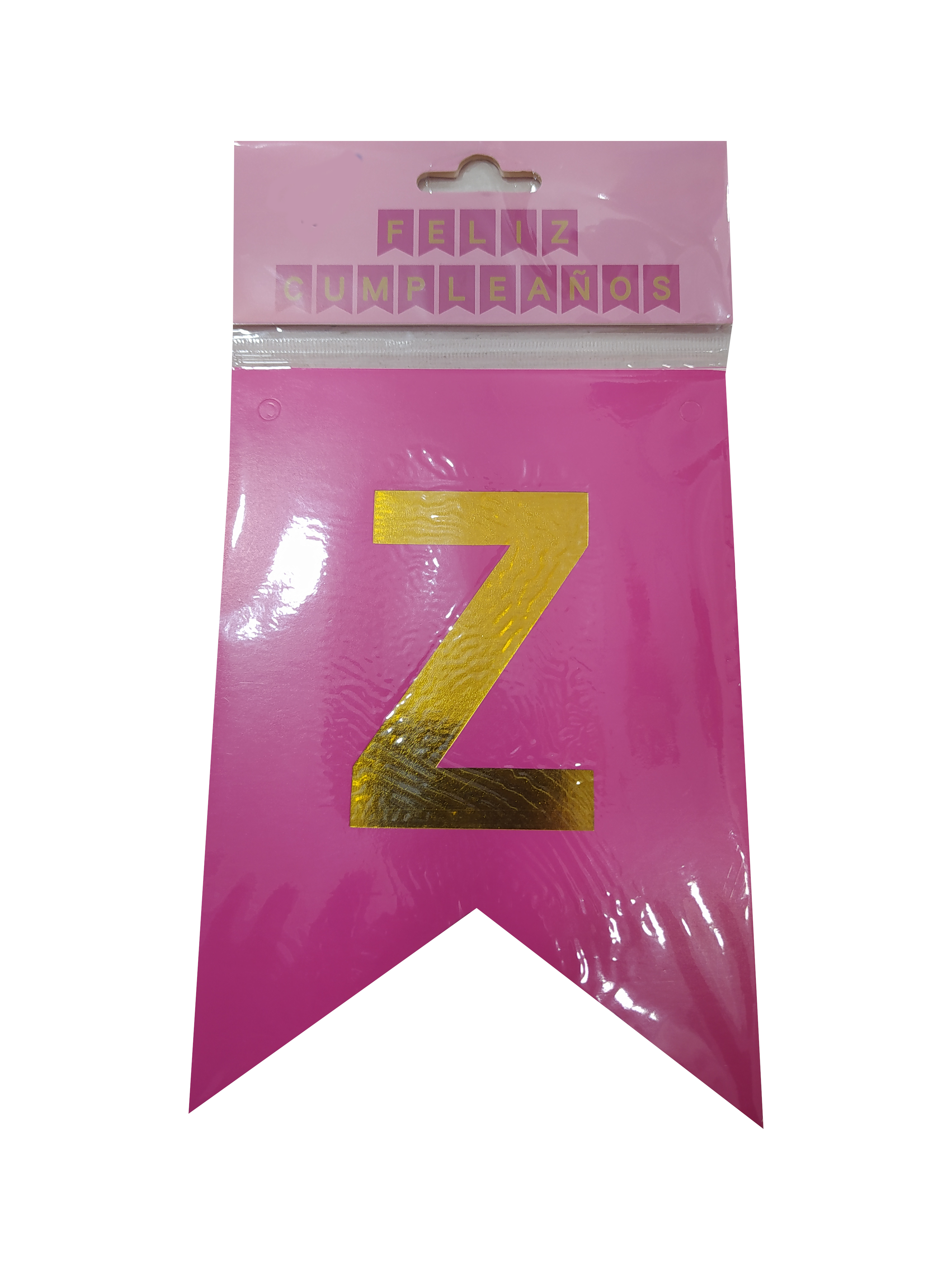 letrero de feliz cumpleaños color rosa brillante